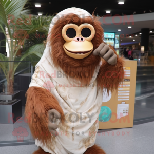 Creme Orangutang maskot...