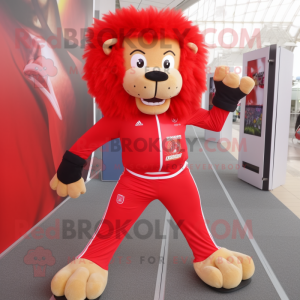 Red Lion maskot kostume...