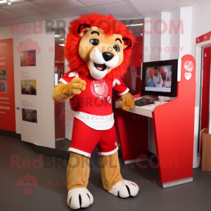 Red Lion maskot kostym...