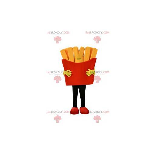 Maskot stor bakke med røde pommes frites - Redbrokoly.com
