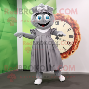 Grå pizza maskot drakt...