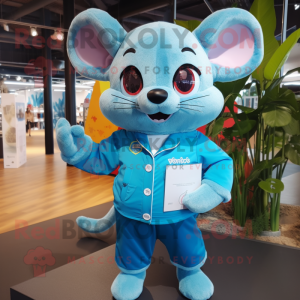 Cyan Dormouse maskot...