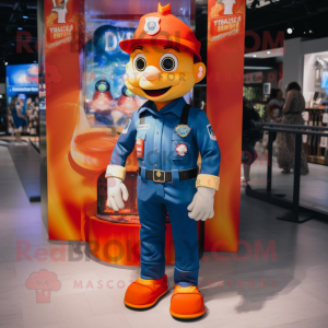 nan Fire Fighter mascot costume character dressed with a Jeans and Anklets