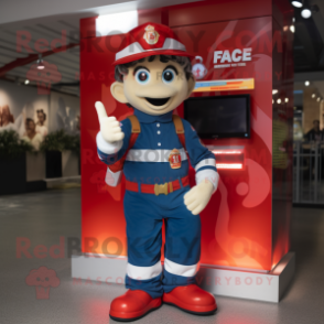 nan Fire Fighter mascot costume character dressed with a Jeans and Anklets