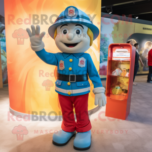 nan Fire Fighter mascot costume character dressed with a Jeans and Anklets