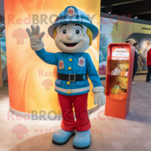 nan Fire Fighter mascot costume character dressed with a Jeans and Anklets