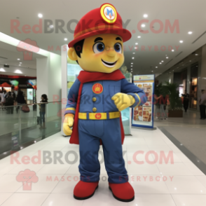 nan Fire Fighter mascot costume character dressed with a Jeans and Anklets