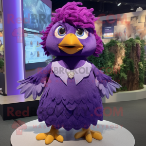 Purple Dove maskot kostume...
