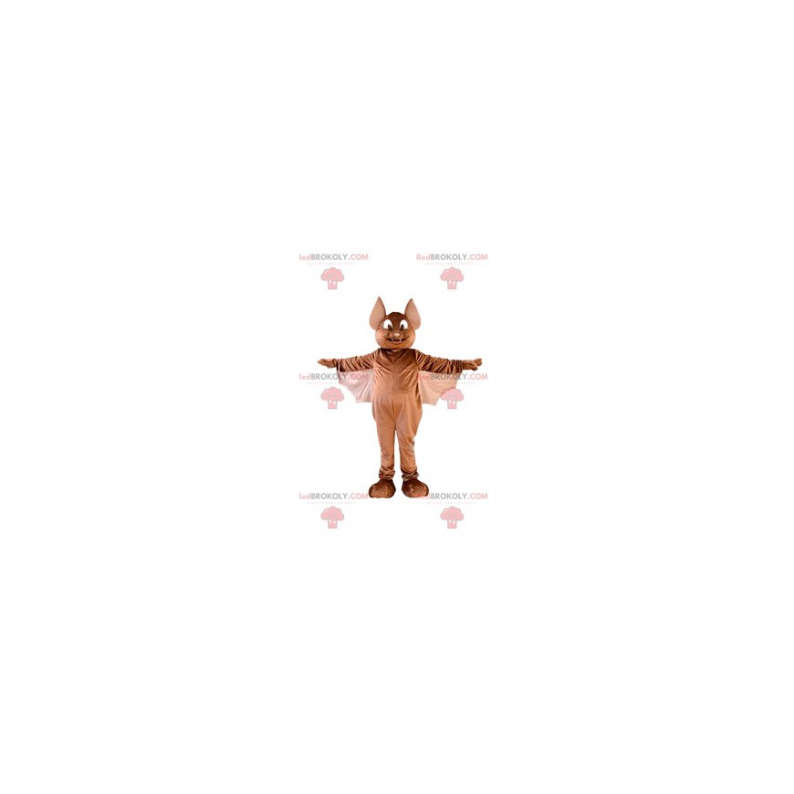 Roztomilý a roztomilý hnědý netopýr maskot - Redbrokoly.com Roztomilý a roztomilý hnědý netopýr maskot - Redbrokoly.com