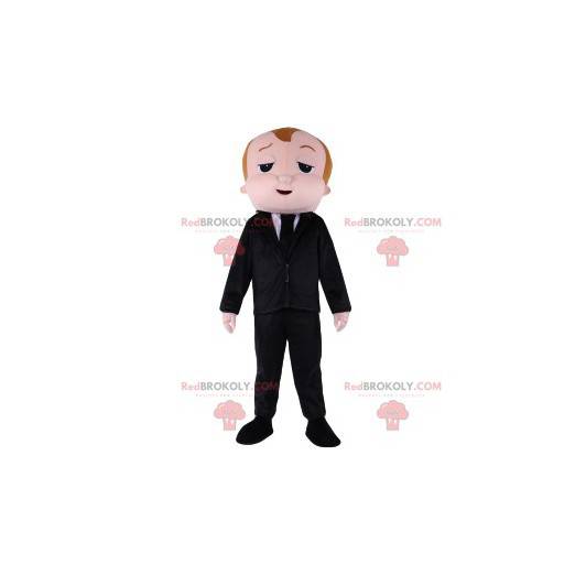 Hombre mascota con traje y corbata negra - Redbrokoly.com