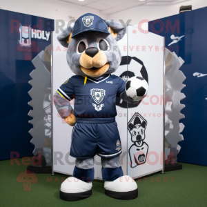 Navy Soccer Goal mascotte...