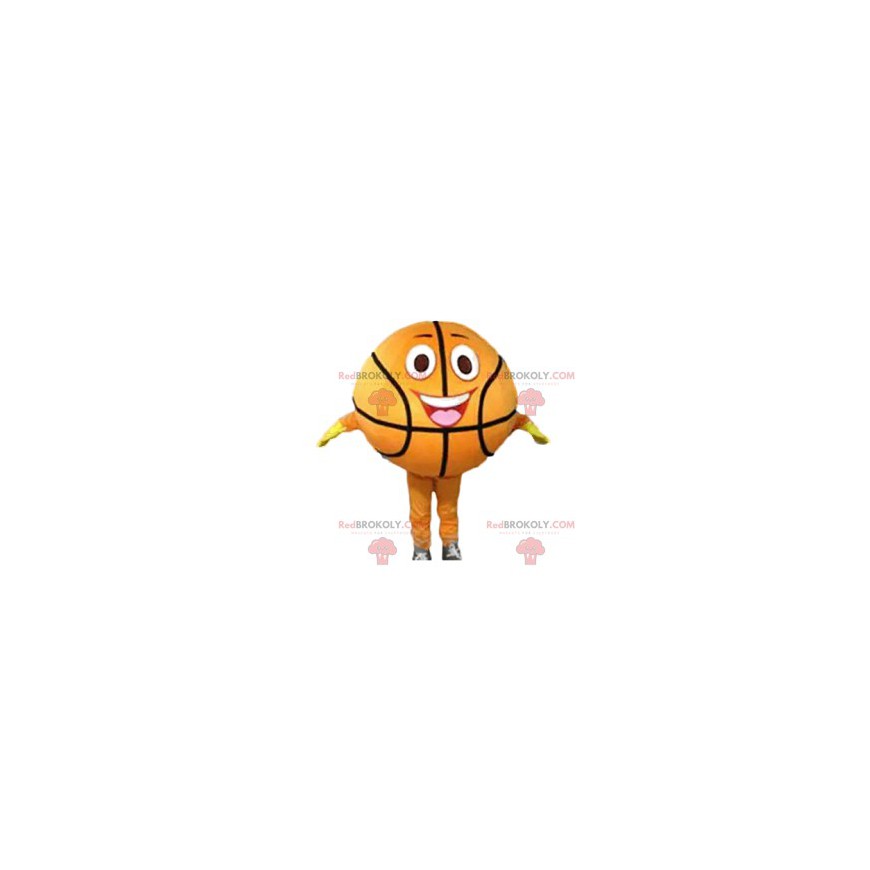 Mascote super sorridente e engraçado do basquete -