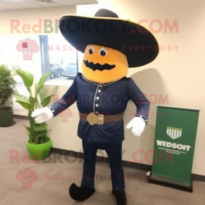 Navy Enchiladas mascot costume character dressed with a Leather Jacket and Tie pins