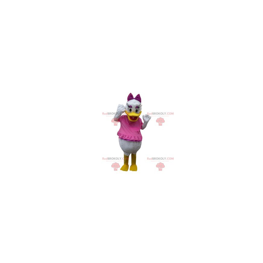 Maskot Daisy Duck, Donald Ducks fästmö i rosa - Redbrokoly.com Maskot Daisy Duck, Donald Ducks fästmö i rosa - Redbrokoly.com