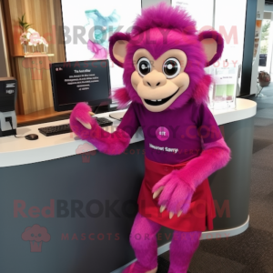 Magenta Monkey mascotte...