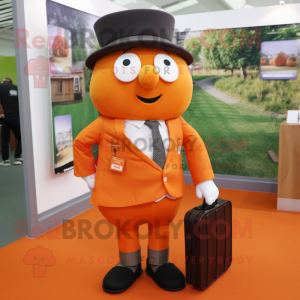 Oransje men maskot drakt...