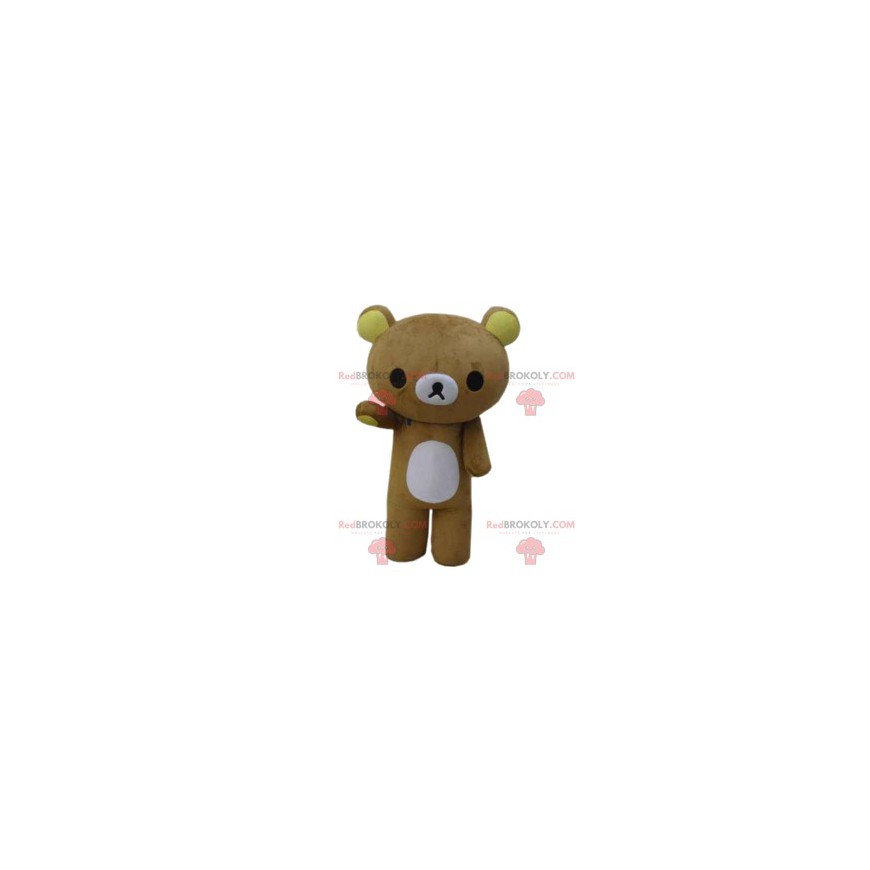 Søt og trist liten beige bamse maskot - Redbrokoly.com Søt og trist liten beige bamse maskot - Redbrokoly.com