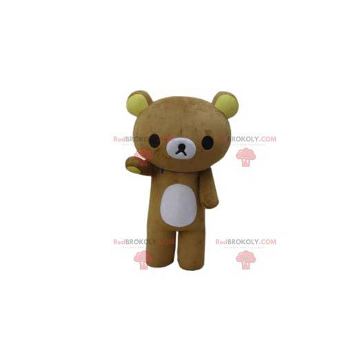 Mascotte di orsacchiotto beige carino e triste - Redbrokoly.com