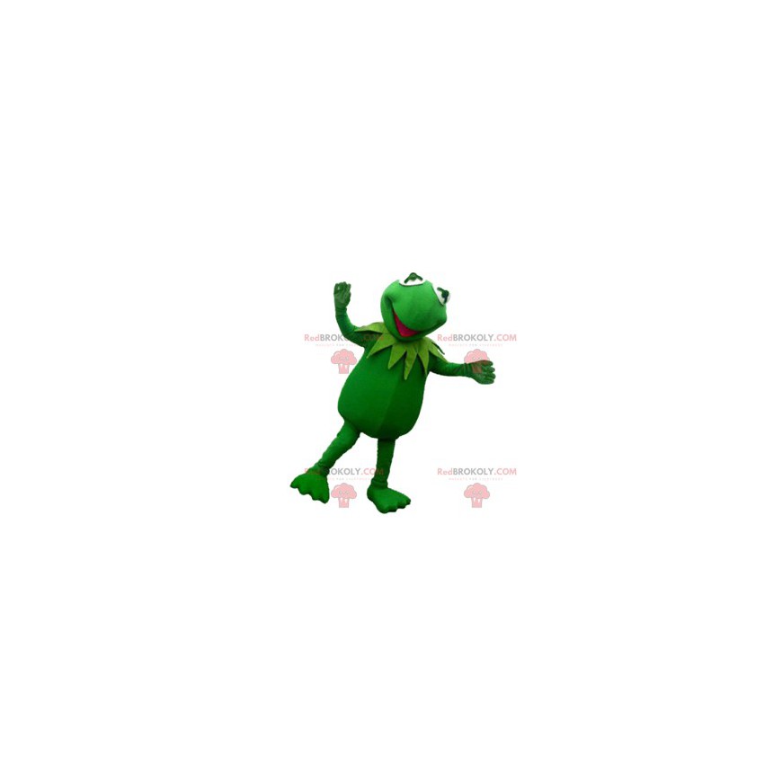 Very comical fluorescent green frog mascot - Redbrokoly.com