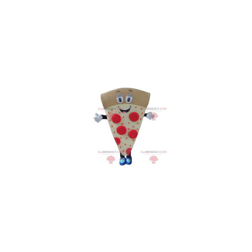 Too funny pizza mascot, with chorizo and cream - Redbrokoly.com