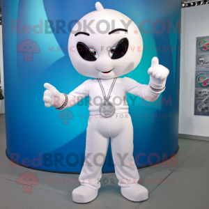 Vit armband maskot kostym...