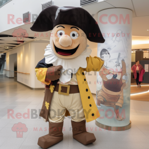 Beige Pirate maskot kostym...