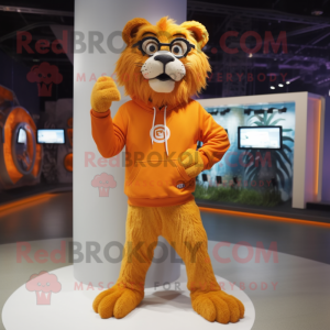 Oranje Smilodon mascotte...