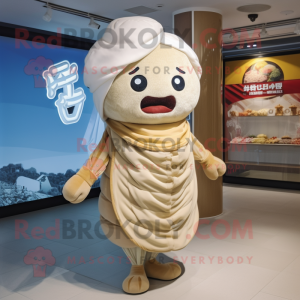 Beige Dim Sum maskot...