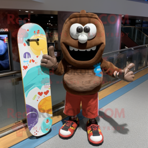 Brun skateboard maskot...