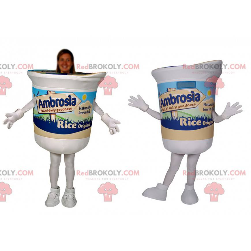 Leckeres weißes Joghurt-Maskottchen - Redbrokoly.com Leckeres weißes Joghurt-Maskottchen - Redbrokoly.com