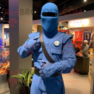 Blue Gi Joe maskot kostume...