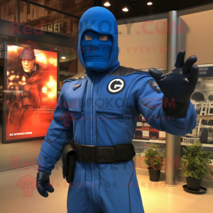 Blue Gi Joe maskot kostume...