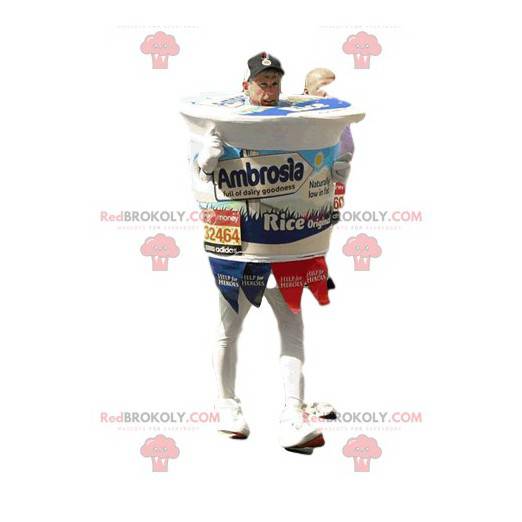 Velsmakende hvit yoghurt maskot - Redbrokoly.com