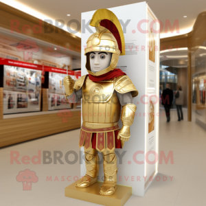 Gold Roman Soldier maskot...