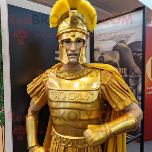 Gold Roman Soldier maskot...