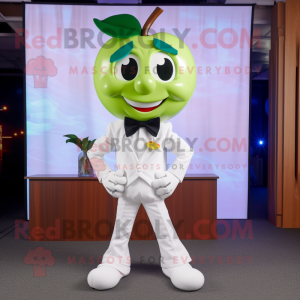 Hvit Apple maskot drakt...