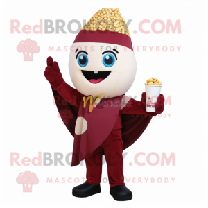 Maroon Pop Corn mascotte...