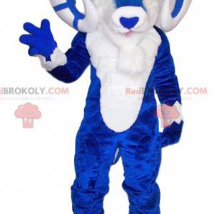 Majestic blue and white ram mascot - Redbrokoly.com