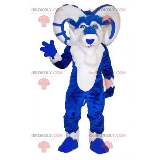 Majestic blue and white ram mascot - Redbrokoly.com