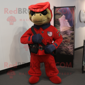 Red Navy Seal maskot...