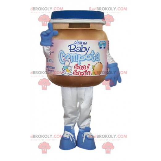 Mascotte van een potje compote voor baby's - Redbrokoly.com