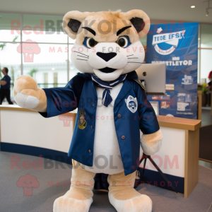 Navy Mountain Lion maskot...