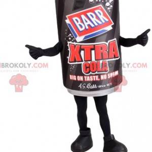 Mascote de lata de refrigerante preto e cinza - Redbrokoly.com