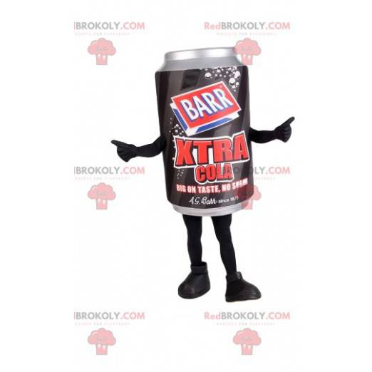 Mascotte de canette de soda noire et grise - Redbrokoly.com