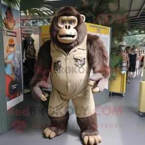 Tan Gorilla mascotte...