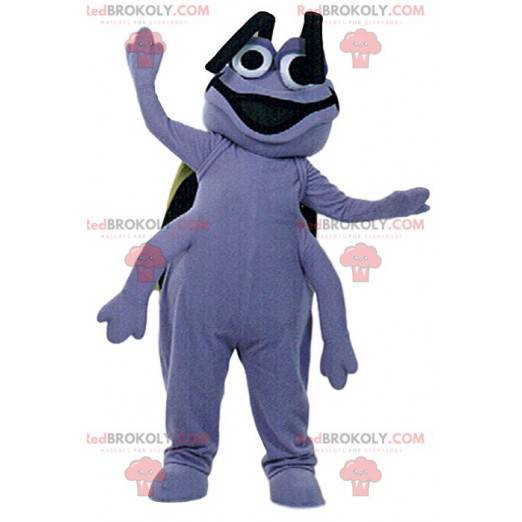 Mascot cucaracha púrpura gigante demasiado divertido -