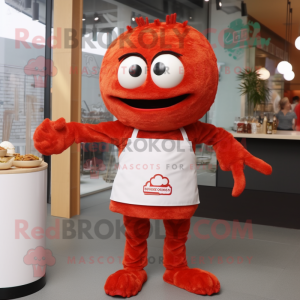 Red Crab Cakes maskotdräkt...
