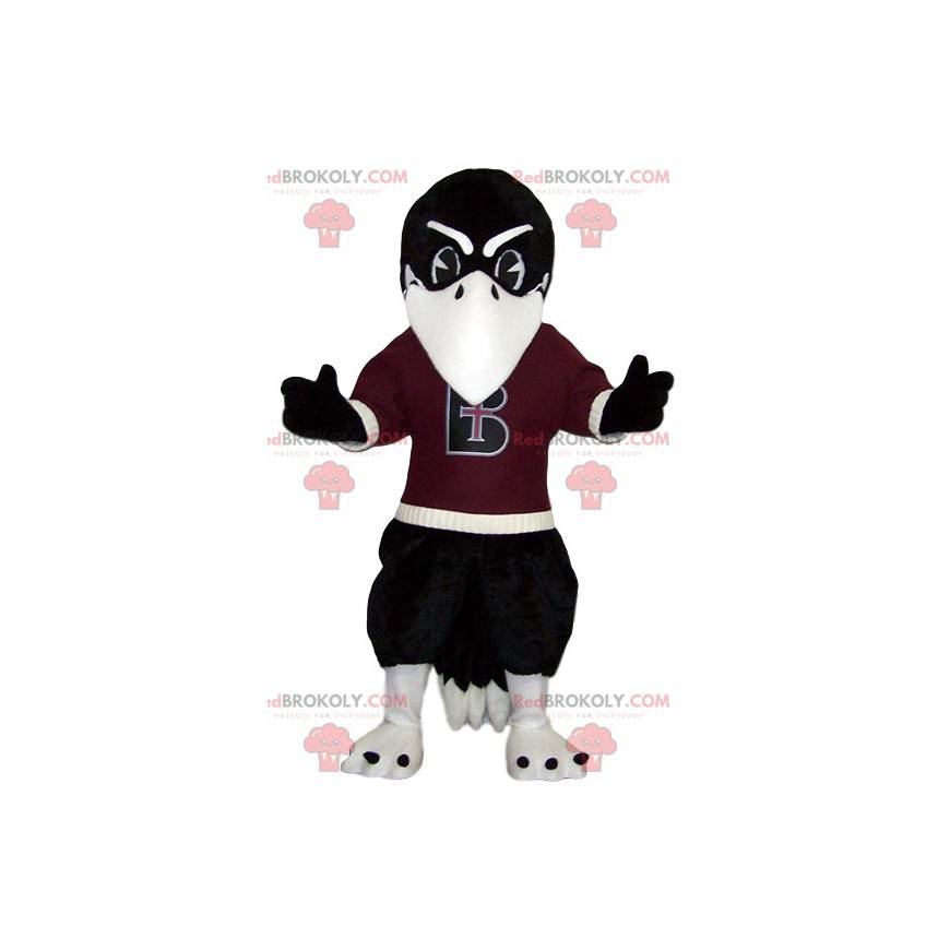 Maskot černého orla s jeho bordovým dresem - Redbrokoly.com Maskot černého orla s jeho bordovým dresem - Redbrokoly.com