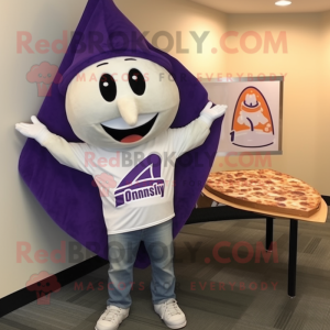 Lavendel Pizza Slice maskot...