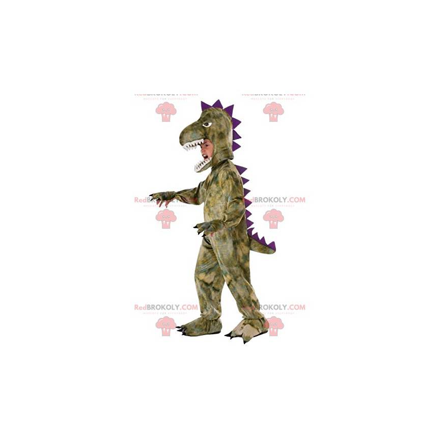 Tyrex Maskottchen mit seinem schönen lila Wappen -